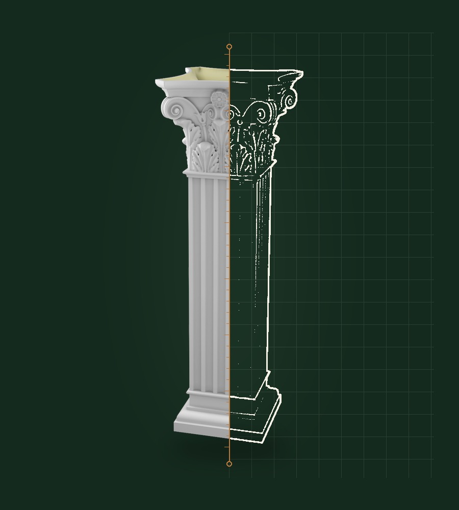 Pilaster Kısa Roma Sütun modelleri