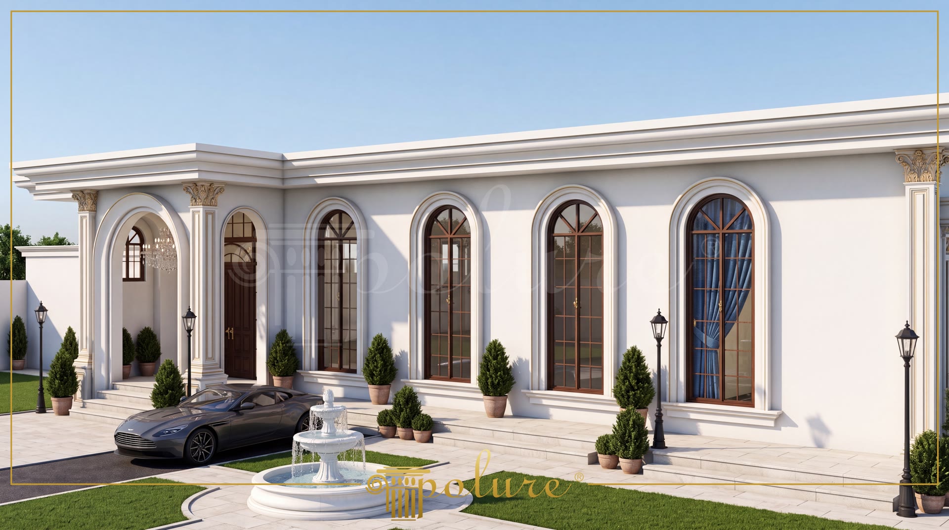 Tokat klasik dış cephe tasarımında kullanılan poliüretan söve, pencere kemeri ve pilaster sütun modelleri.
