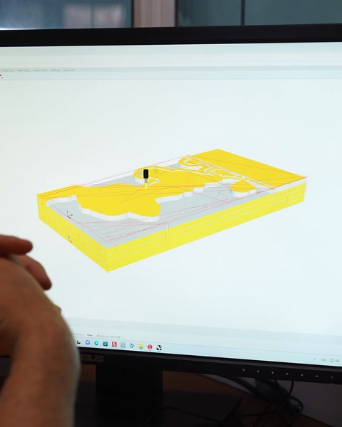 Bilgisayar ekranında dekoratif panel için üç boyutlu tasarım
