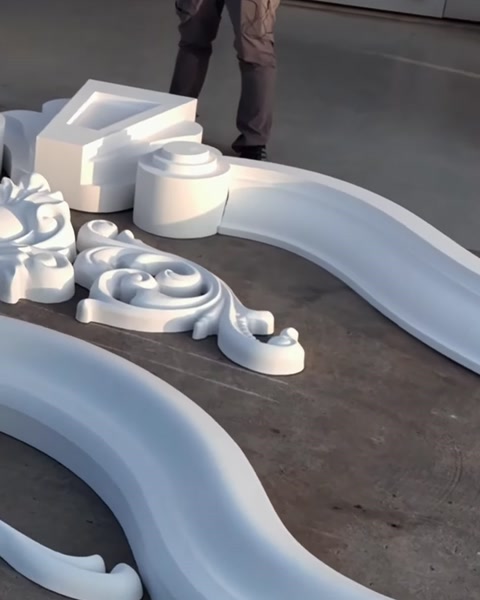 Poliüretan Özel Üretim Taç Pediment Modelleri – CNC Özel Tasarım Ürün İmalatı — 0:01