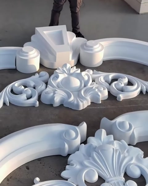 Poliüretan Özel Üretim Taç Pediment Modelleri – CNC Özel Tasarım Ürün İmalatı — 0:06