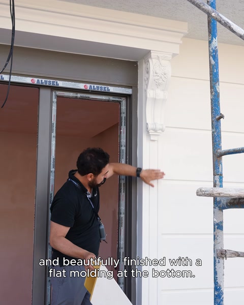 Pencere altında düz söve ile finiş uygulaması tamamlanıyor