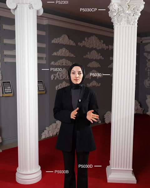Poliüretan sütun başlıkları ve sütun modelleri hafif ve sağlamdır — 0:09