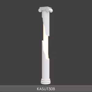 Işıklı İyonik Başlıklı Poliüretan Sütun 3 Metre Yükseklik 384x472 mm
