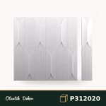 120×20 cm Dekupe Dalgalı Poliüretan Duvar Paneli