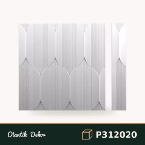 120x20 cm Dekupe Dalgalı Poliüretan Duvar Paneli