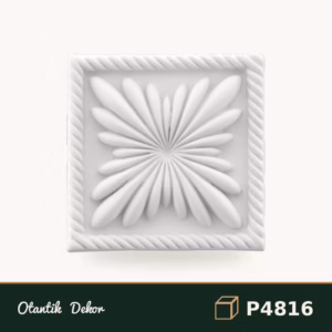 115x115 mm Güneş Motifli Kare Poliüretan Süsleme