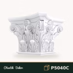 723x723x557 mm Korint Tarzı Poliüretan Sütun Başlığı