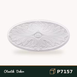Klasik Motifli Poliüretan Oval Tavan Göbeği Tasarımı