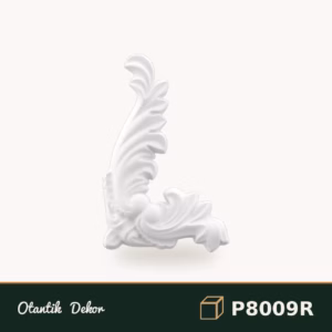 Sağ Yönlü Akant Yaprağı Poliüretan Dekoratif Motif 13x8 cm