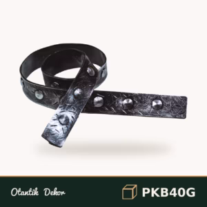 PKB40G Dekoratif Kiriş Bandı — Gümüş Eskitme, Kauçuk 104×4 cm