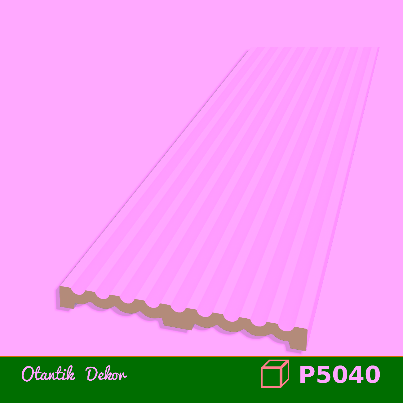 40x400x2400 mm Dikey Yivli Poliüretan Duvar Paneli