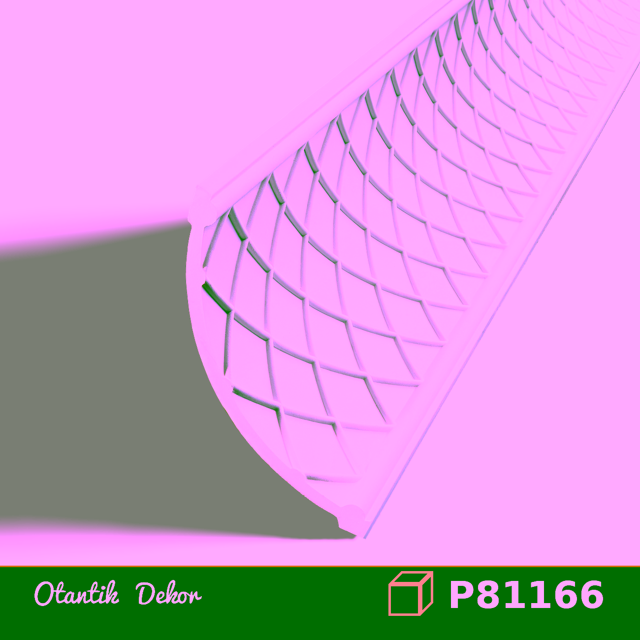 Diagonal Geometrik Desenli Poliüretan Kartonpiyer 200×2440 mm