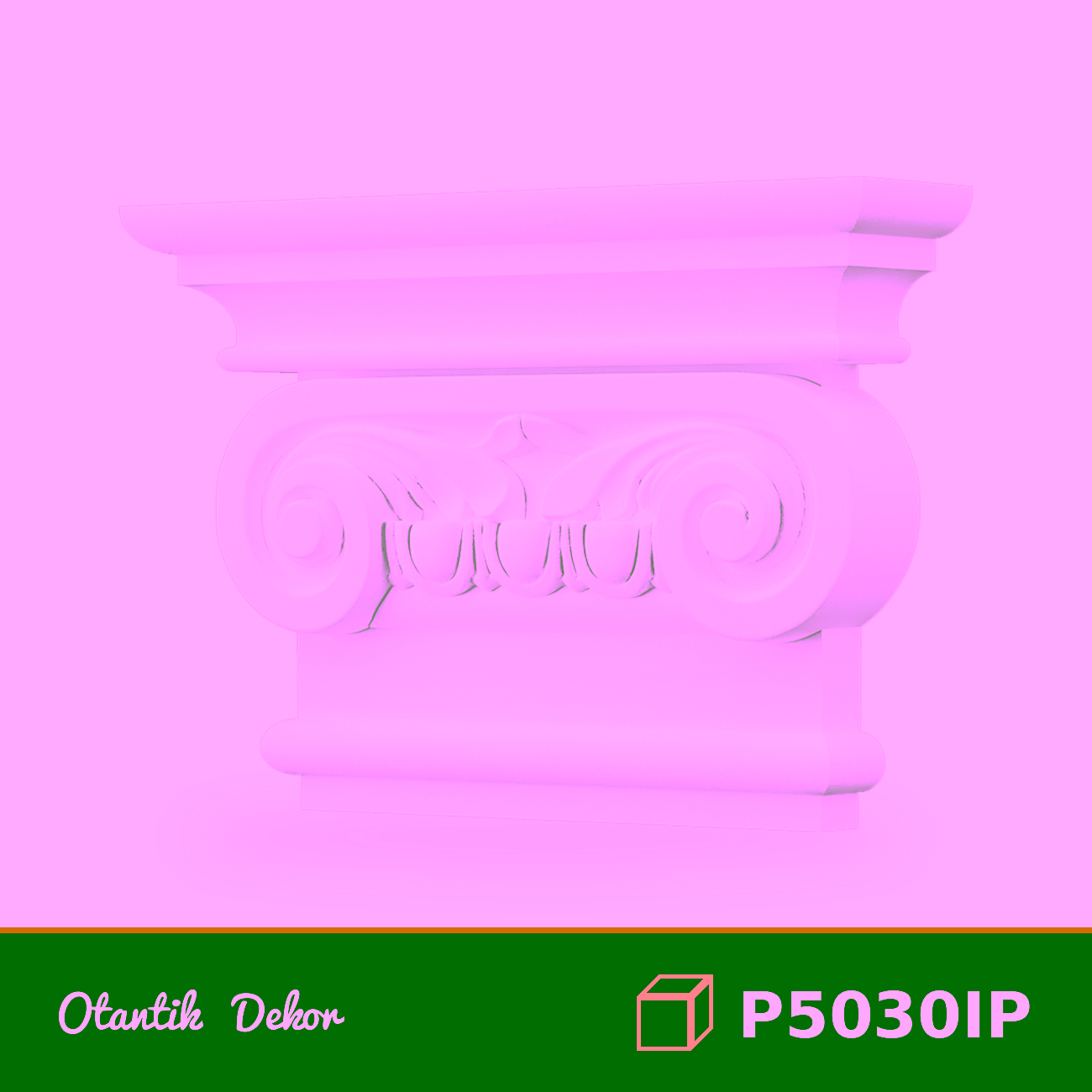Poliüretan Klasik İyon Pilaster Sütun Başlığı