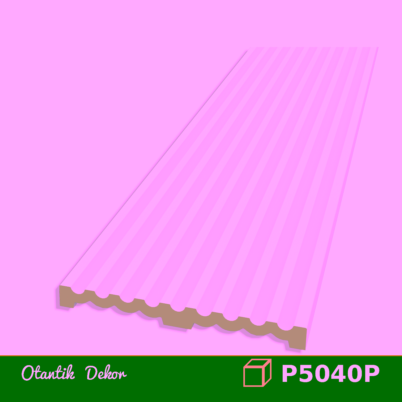 40x400x2400 mm Dikey Yivli Poliüretan Duvar Paneli