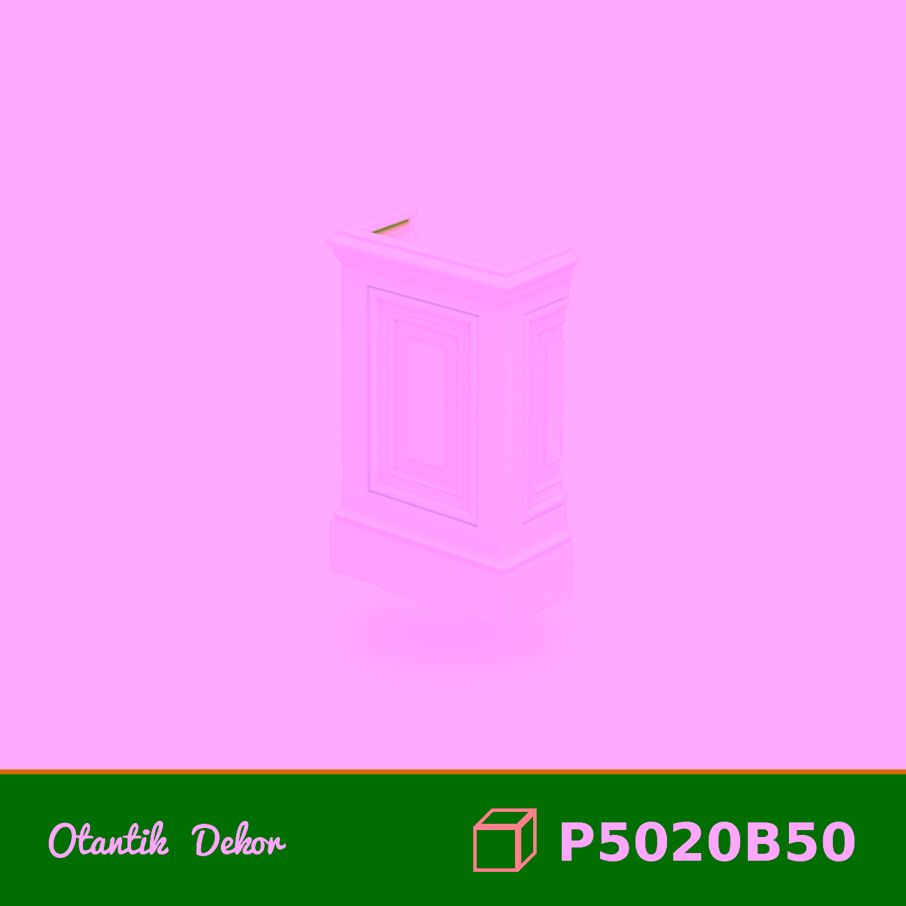 Poliüretan dekorasyon ürünü Pilaster Alt Kaidesi 11x22x36 cm