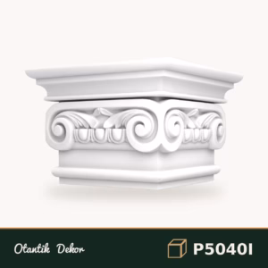 60x60x41 cm Poliüretan İyon Başlıklı Pilaster Sütun Dekoru